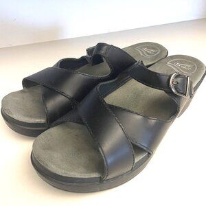 Dansko Women’s Seal Black Strappy Platform Sandals  size 40